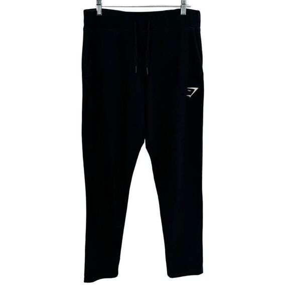 Gymshark High Rise Joggers Sweat Pants Women’s Medium Black Drawstring Zipper Po - Picture 1 of 9